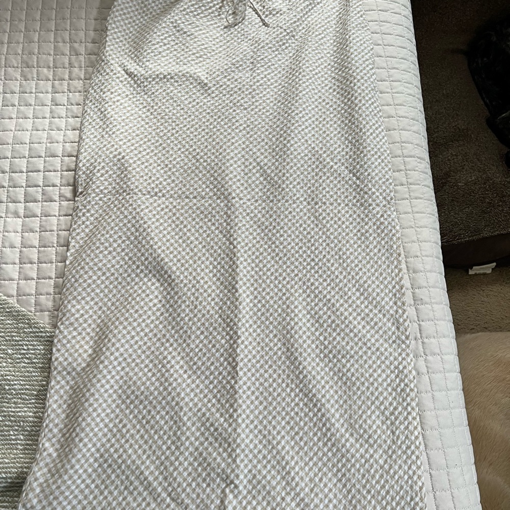 Wild Fable Beige Checkered Low Rise Skirt